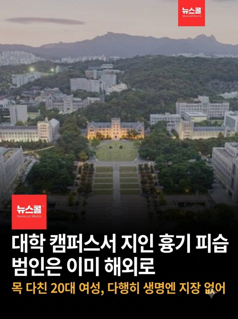 서울 대학서 흉기 난동 외국인 피의자 해외 도주 -